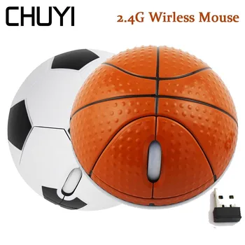 

CHUYI 2.4G Wireless Basketball Football Mini Mouse 3D Ergonomic Optical Soccer Mice Computer Mause For Kids PC Laptop Desktop