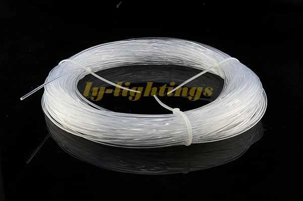 Solid PMMA Side light optical fiber side-glow optic fibre 2mm/100m for underwater pool tank lighting festive decoration
