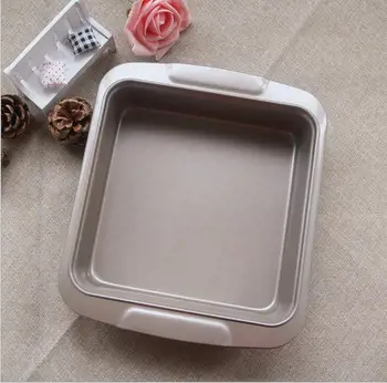 

8-inch thick gold square high-end non-stick barbecue deep pan cake baking mold