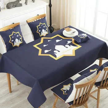 

Europe luxury tablecloth Ethnic style thickening fabric cotton linen tablecloth rectangular coffee table tablecloth