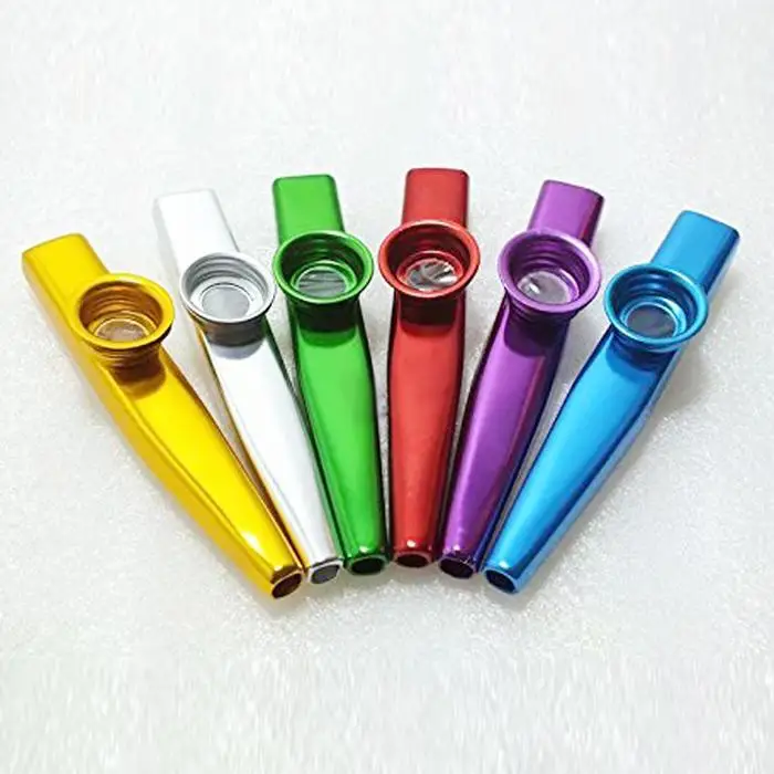 Простой дизайн легкий kazoo алюминиевый сплав металл для гитара музыкальный инструмент для любителей музыки 12*2,5 см 6 цветов