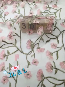 

High-quality embroidered lace French mesh African lace Nigeria lace fabric suitable for wedding children's ladies fabrics