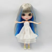 Заводская шарнирная кукла blyth 230BL60283167 с челкой/бахромой шарнирная кукла синий микс серые волосы 1/6 30 см