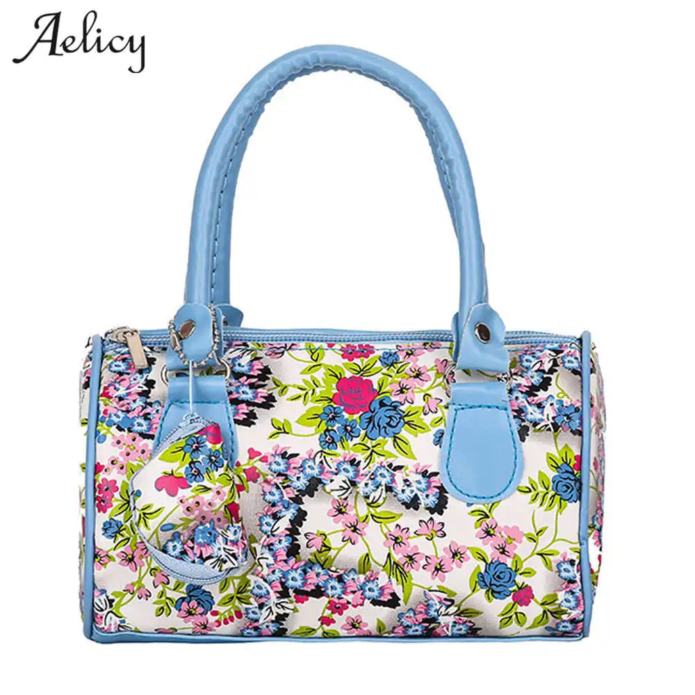 

Aelicy Women's Floral Embroidered Multi Function Handbag Versatile Casual Shoulder Bag Large Capacity Messenger Bag Ladies Purse