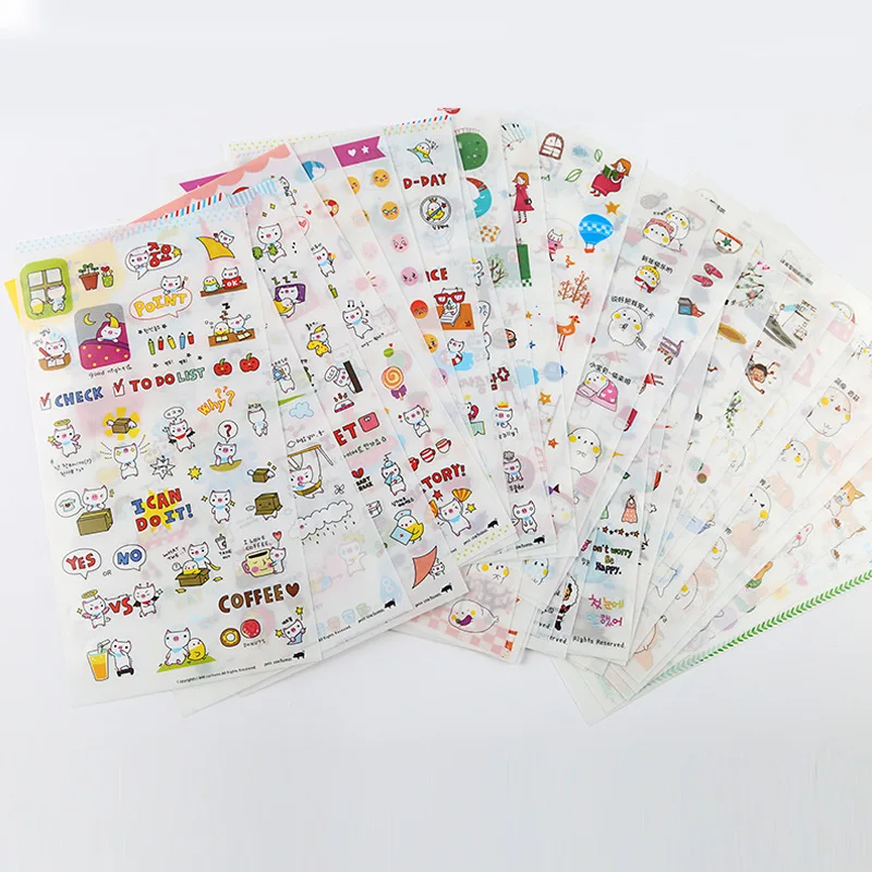 KOWELL 6 простыни Детские/Lot Цветы Путешествия дневник Тотем Memo стикеры s Pack Kawaii