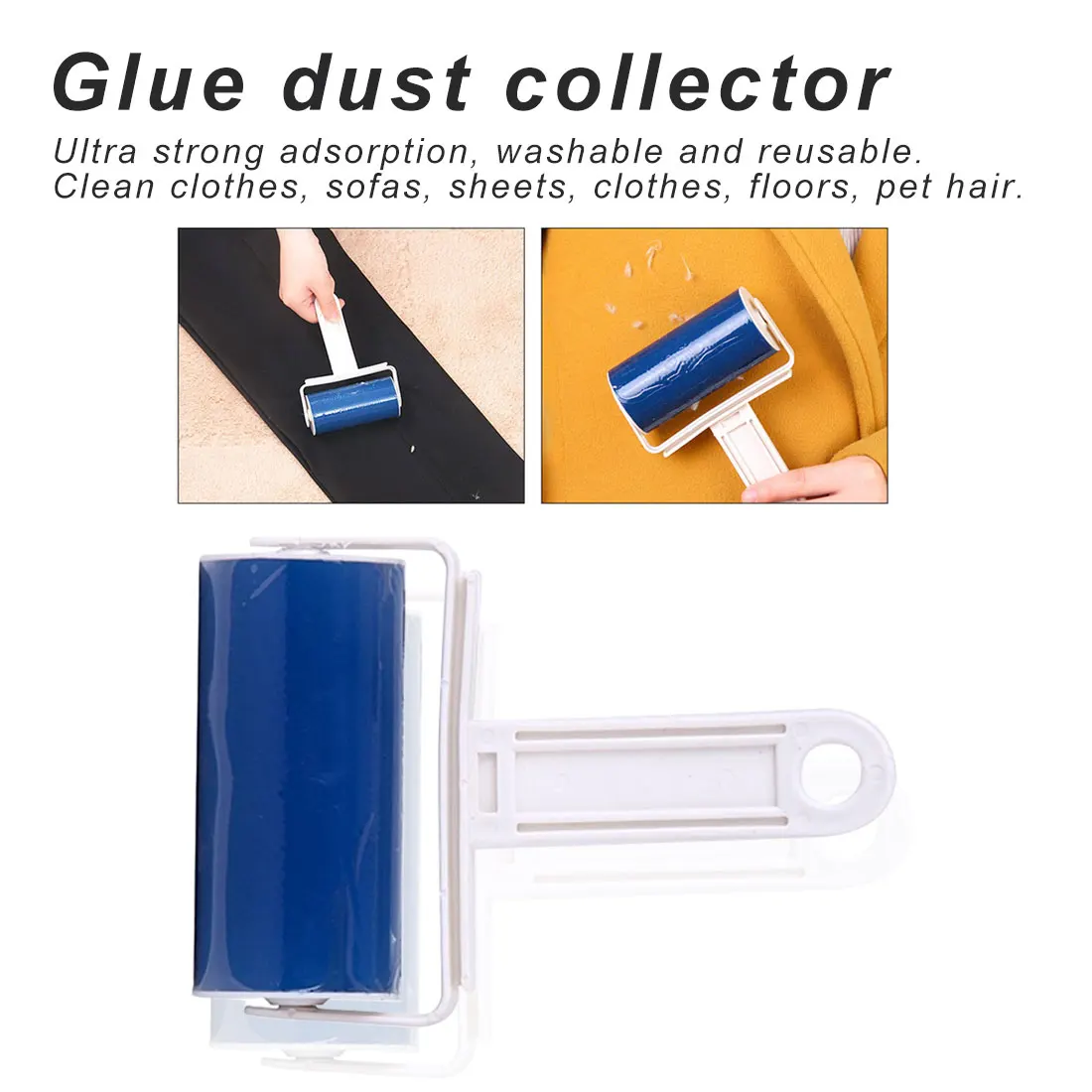 

Reusable Washable Roller Dust Cleaner Lint Sticking Roller for Clothes Pet Hair Cleaning Household Dust Wiper Tools