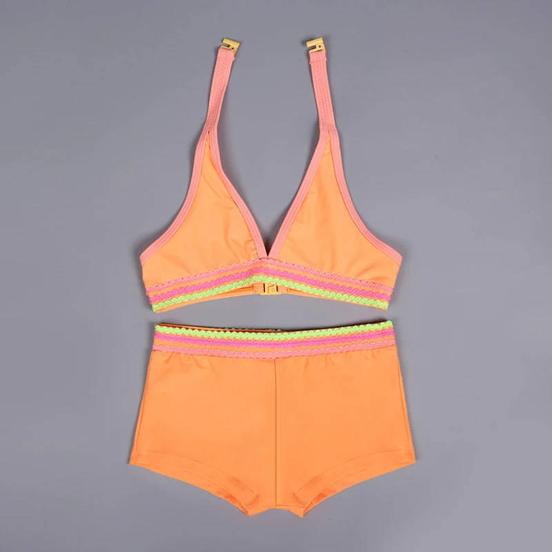 New 2019 Girls Swimsuits Two Pieces Children