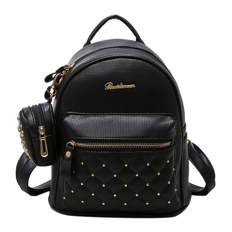 Verano de 2019 nuevo Vintage Retro de la mujer, Bolsa de cuero de las mujeres de la PU, Mini Mochila femenina bolsas para la escuela de los adolescentes Bolsa 516