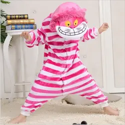 Детская Рождество Sleepsuit Чеширский кот пижамы Onesie животных Комбинезоны для малышек женские комбинезон мультфильм Костюмы для косплея