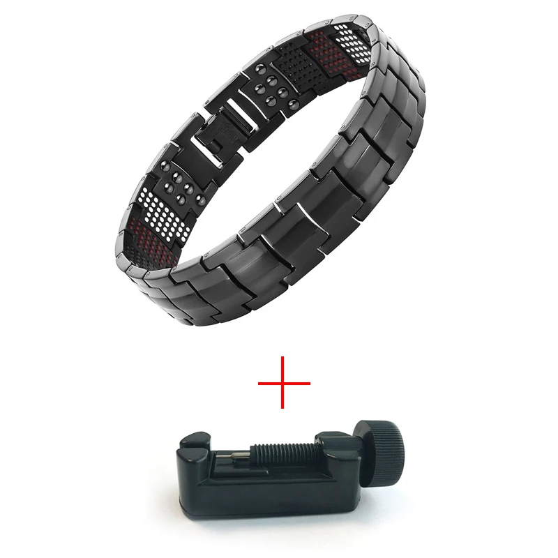 Vivari Мужской Магнитный браслет для здоровья для мужчин посеребренный чистый титановый браслет магнитный Ион Германий Far Infar красные браслеты - Окраска металла: Add tool MBT015B
