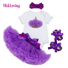 Юбки-пачки для девочек фиолетового цвета, шорты для младенцев, комплект, детский комбинезон, Одежда для новорожденных, комплекты Юбка для танцев кружевная детская юбочка детская одежда и обувь F5029