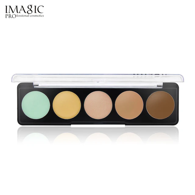 IMAGIC 5 Colors Palette Concealer Face Contouring Makeup Concealer Cosmetic Facial Cream  2 Style  Palette 4