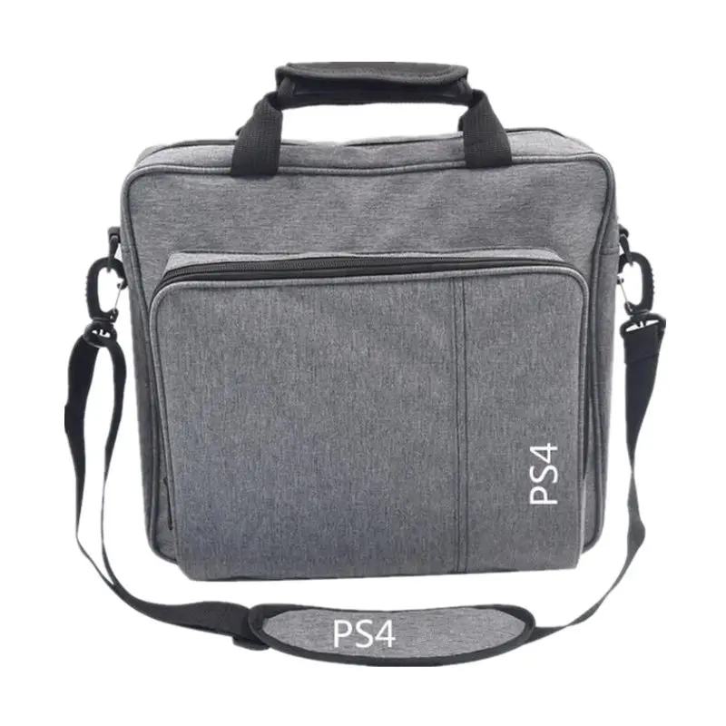 PS4 игра Sytem Сумка холщовый чехол Защита плеча Сумка для переноски сумки размер для playstation 4 PS 4 консоли - Цвет: grey for PS4 Console