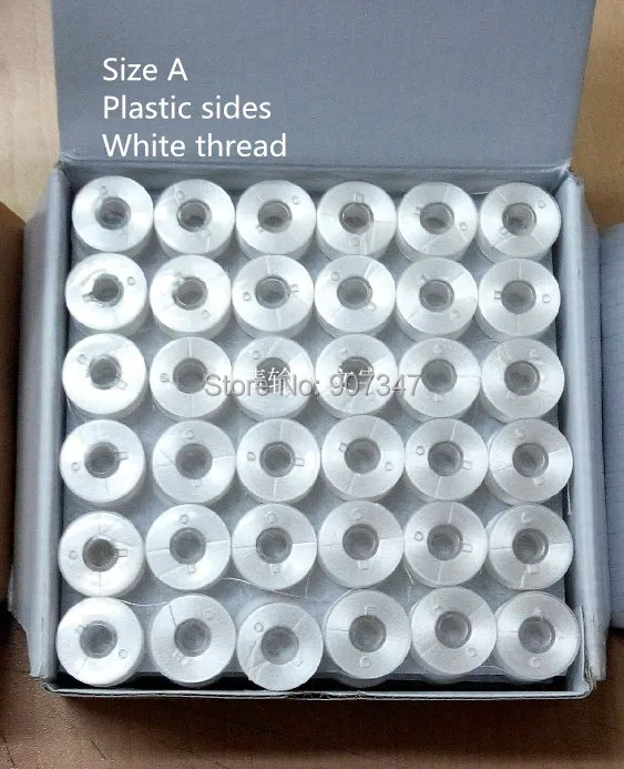 

144 prewound bobbins for brother machine polyester thread with plastic sides