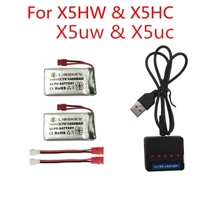 Новая версия 3,7 V 1400mAh LiPo аккумулятор для SYMA X5SW X5SC X5HW X5HC X5UW X5UC аккумулятор с зарядным устройством Drone 3,7 V 1400 mah Lipo - Цвет: Светло-зеленый