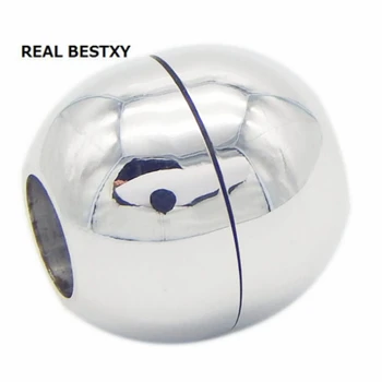 

REAL BESTXY 10pcs/lot 316L Stainless steel Connectors Chunky Clasp Fit Round Leather Bracelet Jewelry Making DIY Finding