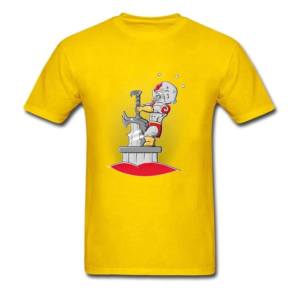 Spartan Sword Problem Street Tops Shirt for Students 100% Cotton Fabric Mother Day O Neck T Shirts 3D Printed Tee-Shirt Cute Spartan Sword Problem yellow