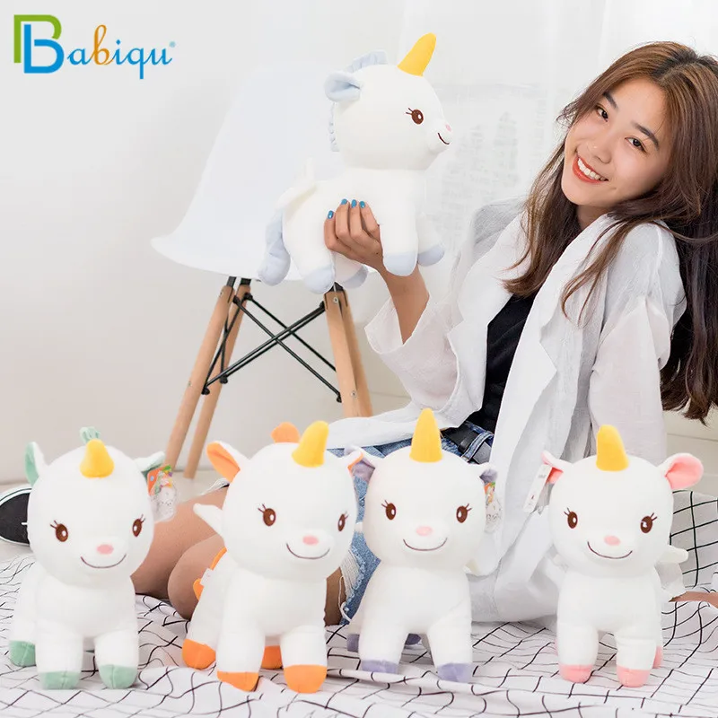 

Babiqu 1pc 33cm Unicorn Plush Toy Pillow Doll Child Birthday Gift Girl Soft Down Cotton Cute Horse Stuffed Animal Unicorn Toys