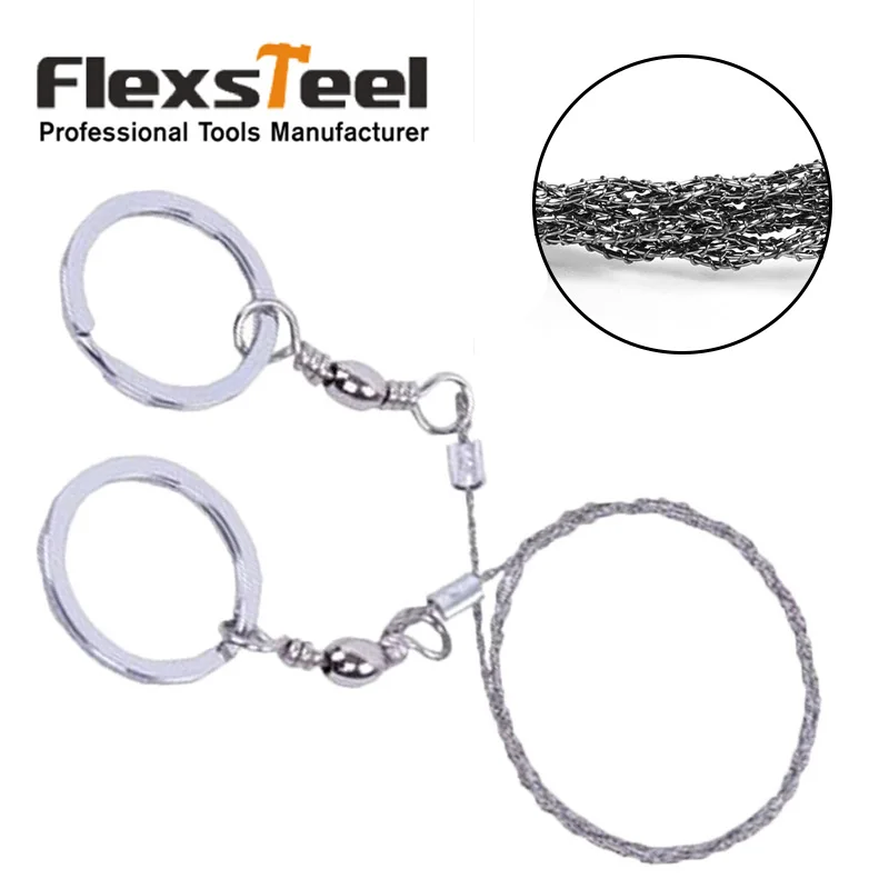 

Flexsteel Pocket 20 inch 53cm Steel Wire Saw Mini Multifunctional Chain Saw for Camping Hunting Survival Rescue