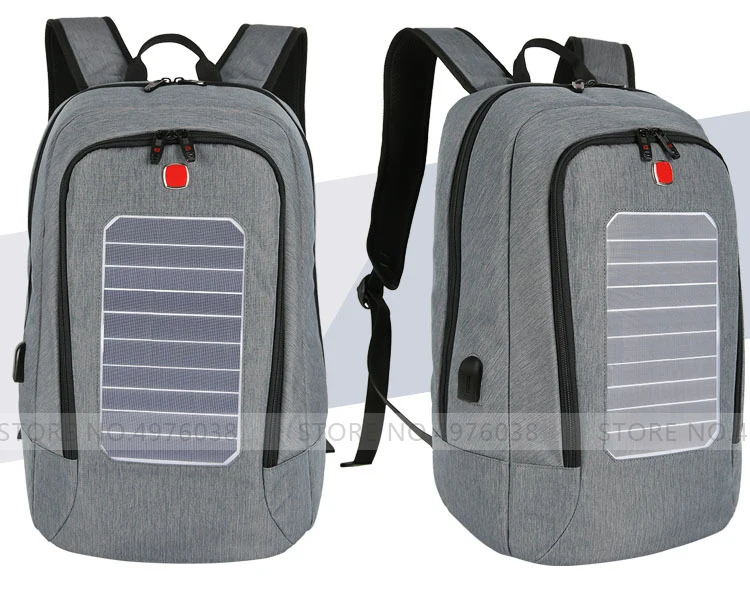 Дизайнерский рюкзак на солнечной батарее, мужской рюкзак mochila с usb зарядкой, рюкзак для путешествий, 15,6 дюймов, швейцарский рюкзак для ноутбука, женский водонепроницаемый рюкзак