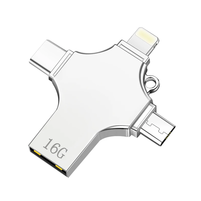 Usb флеш накопитель Ingelon 4 в 1 256 ГБ 16 32 флешка 128 OTG idragon металлическая usb для iphone ios