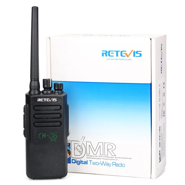 2 шт. Высокая мощность DMR радио цифровой IP67 водонепроницаемая рация Retevis RT50 дисплей УВЧ; Голосовое управление портативный 2 способ радио