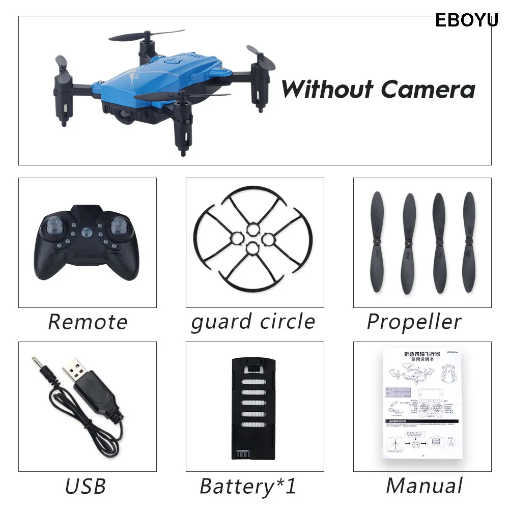 EBOYU LF602 2,4 ГГц мини-Дрон МП/Мп Wi-Fi FPV RC Дрон удерживающий высоту Безголовый режим один ключ возврат RC Квадрокоптер RTF - Цвет: Standard Blue