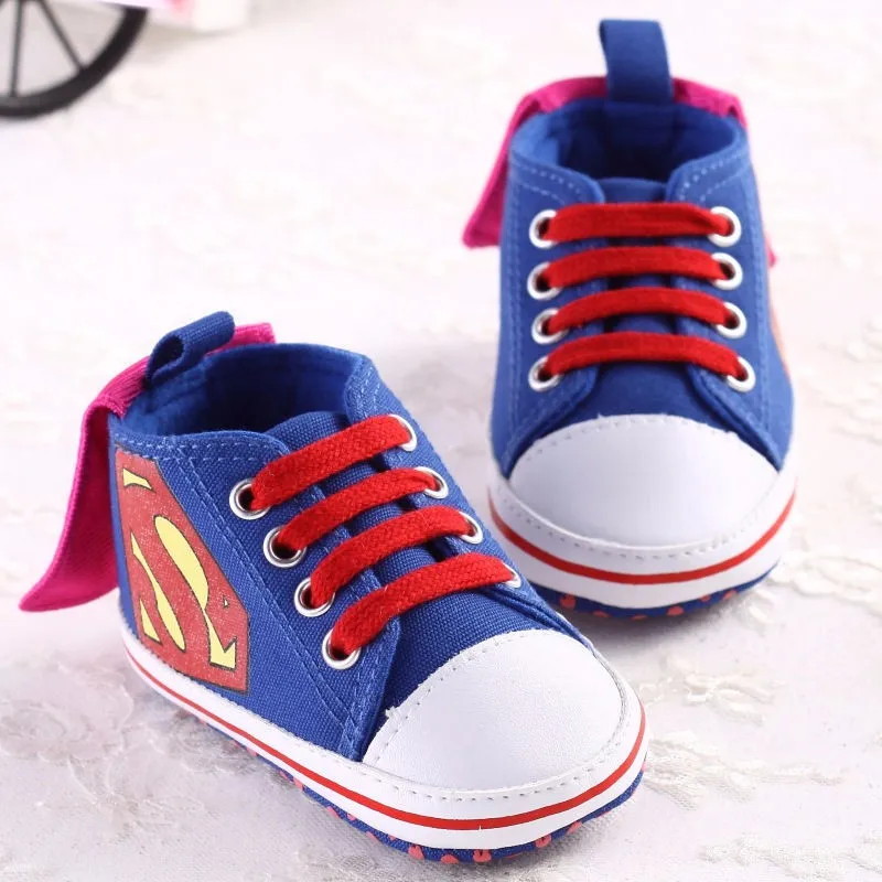 

2019 New Superman Baby Shoes Fashion Batman Cartoon Toddler Infants Shoes Crib Babe aby Boys Shoes First Walkers Newborn Kids