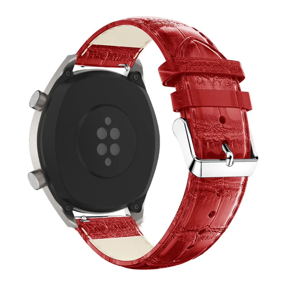 Ремешок кожаный для Huawei Watch GT 2 42 мм 46 браслет смарт часов Honor Magic Active 22