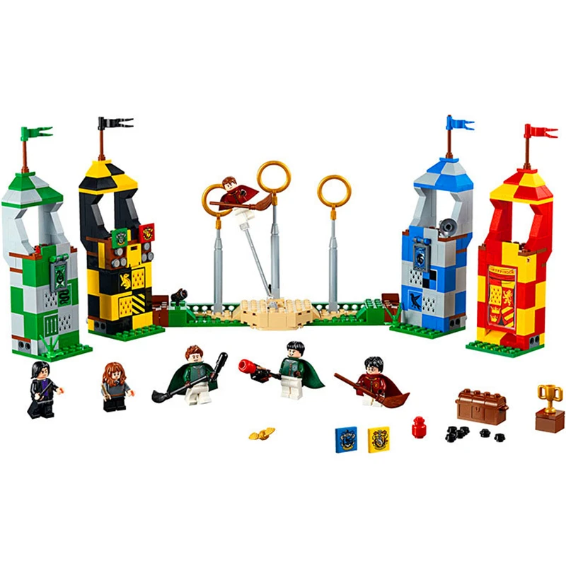 

BELA 11004 Harri Potter Magic Quidditch Match Building Blocks Brick Compatible LegoIN Technic 75956 Playmobil Toys For Children