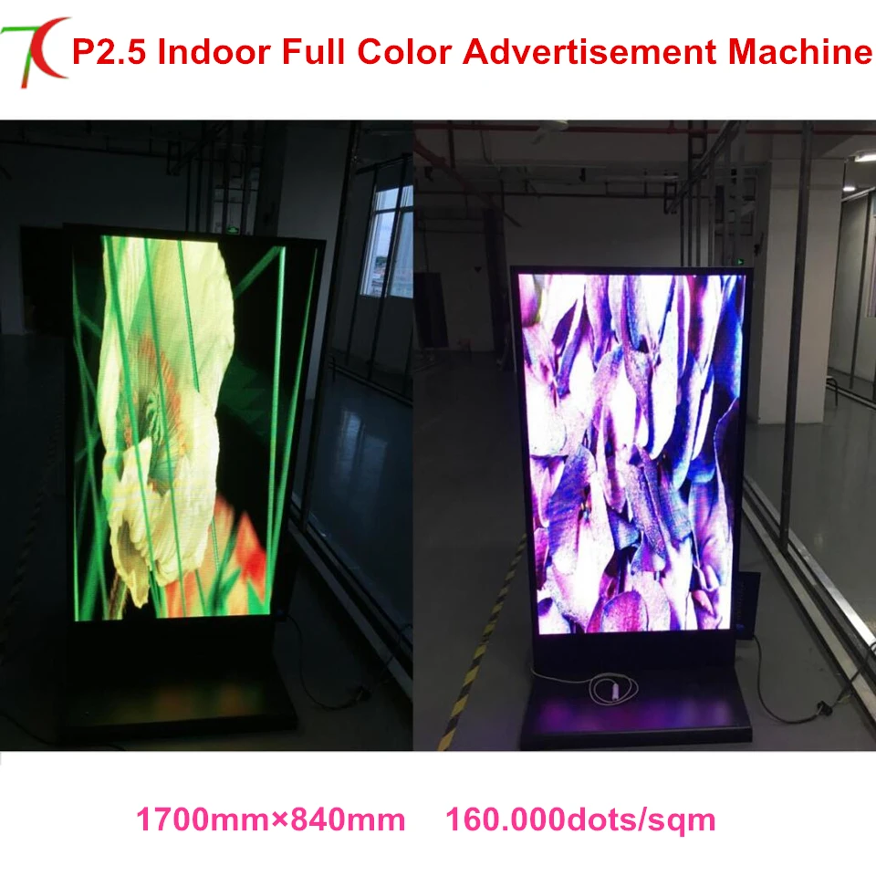 

Super slim led display poster customized size indoor metal display advertising led full color advertisemet display