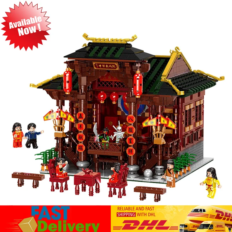 

Xingbao 01020 3820Pcs Traditional Chinese Peking Opera Stage Compatible LegoINGlys City Building Blocks Bricks Model Toys