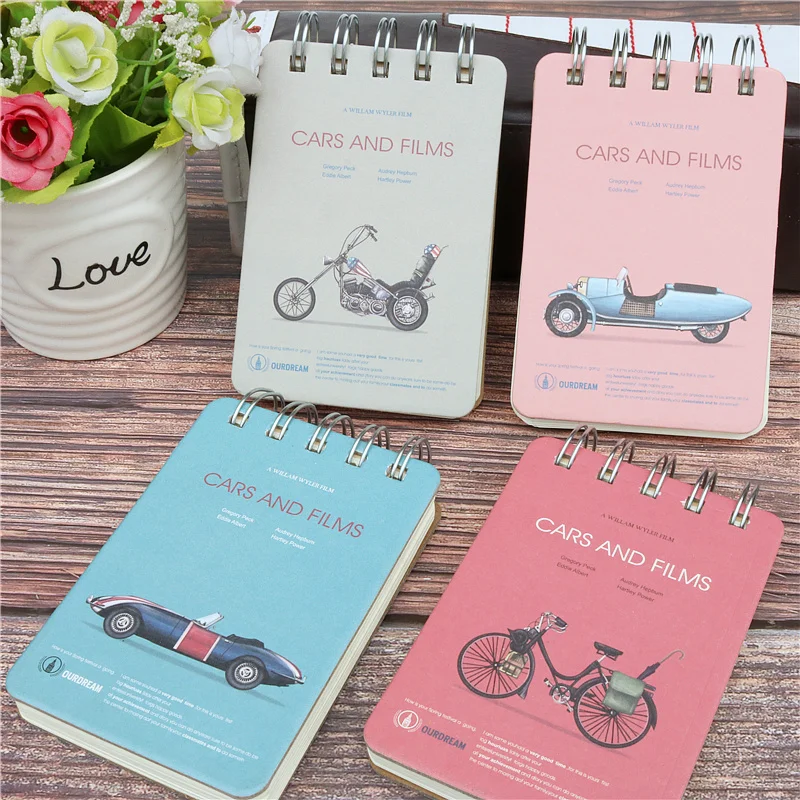

A7 hard surface notebook Pocket Notepad Retro Cute Student Diary Mini book 100 sheets