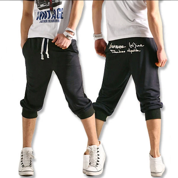 

2019 Summer Casual Fashion Men's Sports Slim Fit Pants Men's Slim Thin Beach Pants Solid Color Lace Stretch Comfort Pants