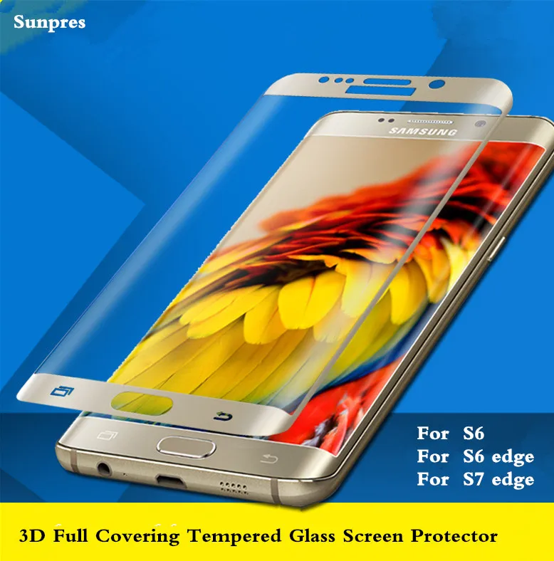 3D Изогнутые Полное Покрытие Цвет Протектор Экрана Закаленное Стекло для Samsung Galaxy