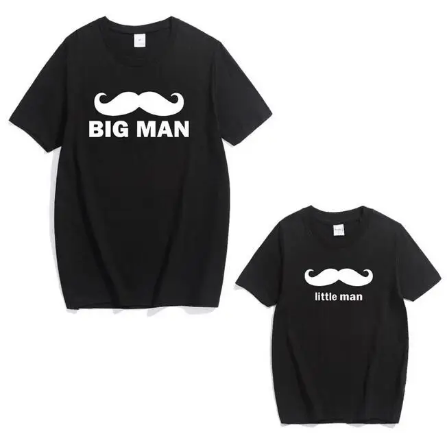 Семейные комплекты Одинаковая одежда для папы и сына летняя одежда для родителей и детей модная семейная футболка с надписью «Big Man Little Man», «Daddy» - Цвет: picture color
