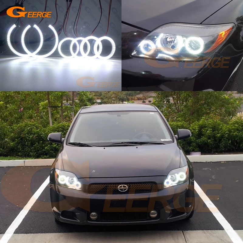 Для Scion TC 2008 2009 2010 отличный 6 шт. led angel eyes кольца супер яркие 3528 SMD led angel eyes kit DRL