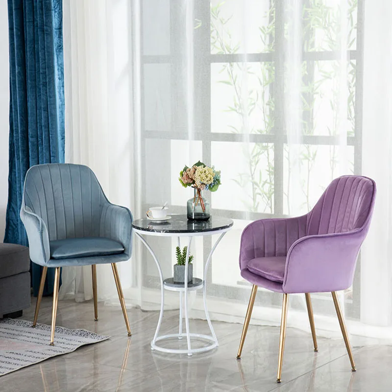 

Nordic Sofa Modern PU Furniture Coffee Chair Chinese Iron Furniture Chair Simple Restaurant Casual Cafe Desk Chair