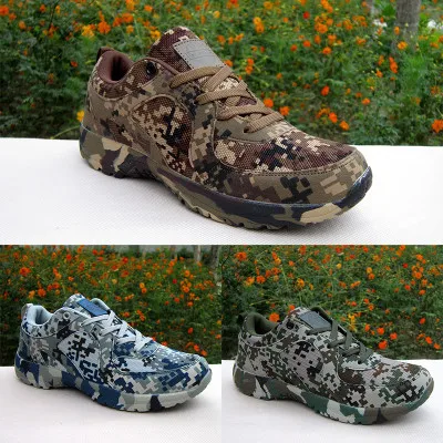 

Autumn Men Camouflage Sneakers Breathable Canvas Hiking Shoes Lace-up Terkking Hunting Climbing Mountain Sport Tactical Shoes