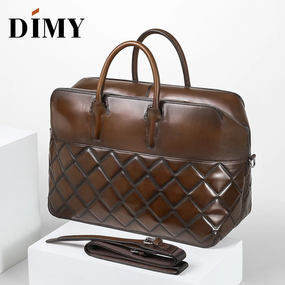 Мужской портфель DIMY Hand Patina из натуральной кожи на молнии|Портфели| |