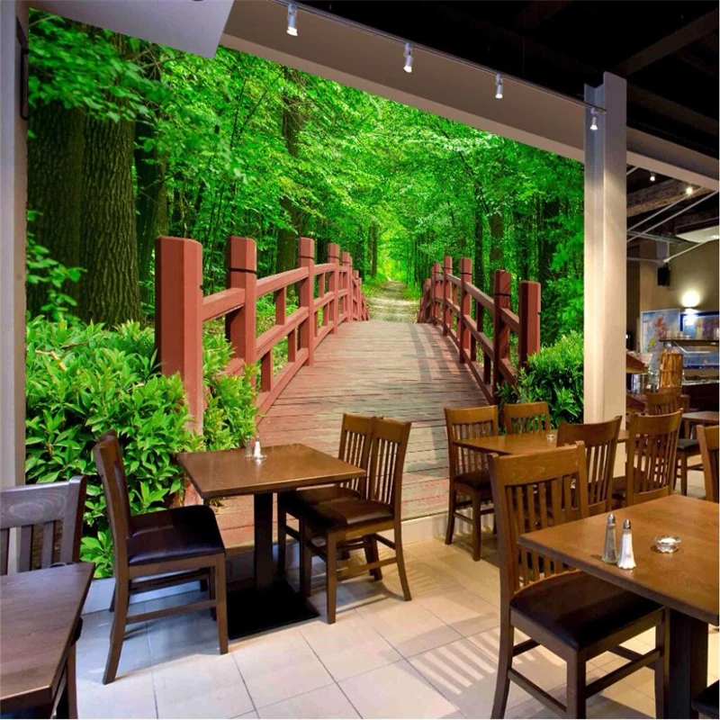 

modern wallpaper for living room background photography HD Forest trees wooden Nature art hotel badroom mural wall papers tapety