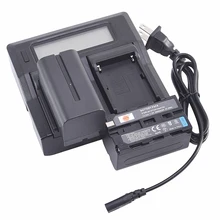 DSTE 2 шт. NP-F750 770 Батарея с ЖК-дисплей двойной Зарядное устройство USB Порты и разъёмы Зарядное устройство для SONY dcr-trv103 DCR-TRV220k CCD-TRV81 MVC-FD73 MVC-FD95
