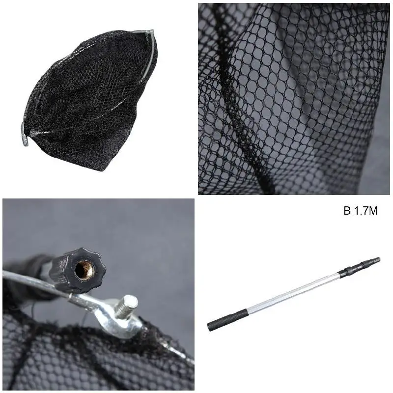 

Newly Fishing Net Brail Landing Aluminum Alloy Foldable Telescoping Retractable Pole Tackle BN99