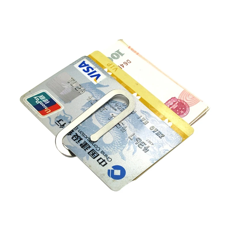 THINKTHENDO зажим для денег из нержавеющей стали металлический Карманный держатель кошелек Кредитная карта