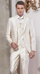 5 шт. (куртка + брюки + жилет + галстук + носовые платки) две кнопки максимумом нагрудные Модные Мужской костюм последние Для мужчин костюмы