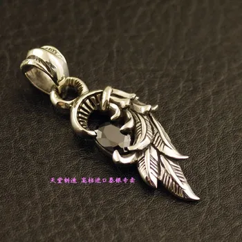 

925 Sterling Silver Zircon Pendant Silver Angel Wings