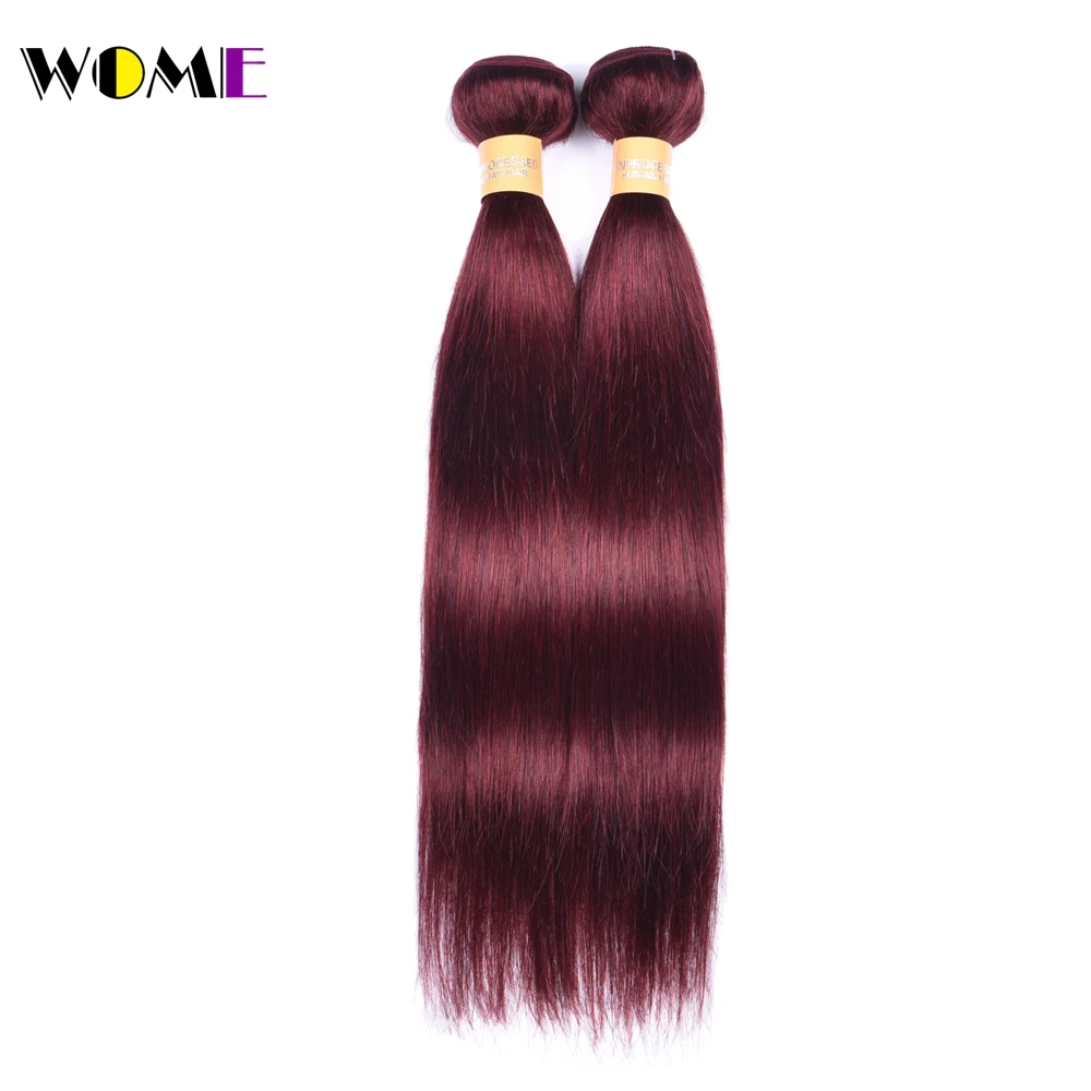 Wome Pre Colored 99J Dark Red Bundles With Closure Malaysian Hair Straight Bundles With Closure Non Remy Human Hair Pre Plucked Wome Pre Colored 99J Dark Red Bundles With Closure Malaysian Hair Straight Bundles With Closure Non Remy Human Hair Pre Plucked