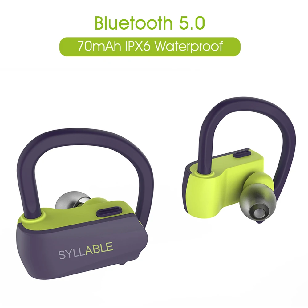 

Original SYLLABLE D15 6hours bluetooth V5.0 TWS Earphones support dropship 70mAh headset Battery Capacity SYLLABLE D15