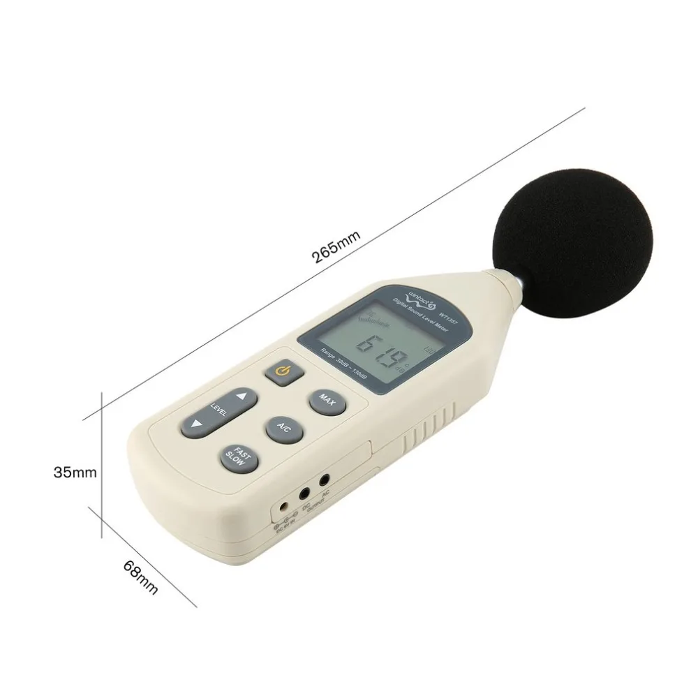 LCD Digital Sound Level Meter Noise Volume Measuring Instrument Decibel Monitoring Tester 30-130dB