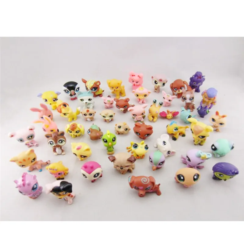 

3-5cm 20pcs/lot Cute Clear Pet Shop Pet Shop Action Figure Toys Come LPS FIGURE with Nice Pack